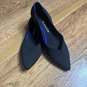 Rothy's Black Flats Sleek Minimalist Design